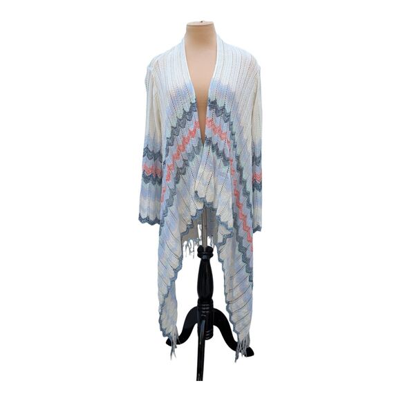 Drape Sweater Open Front Cardigan Sweater Colorful Women's 22W 24W Boho Cozy - Picture 1 of 7